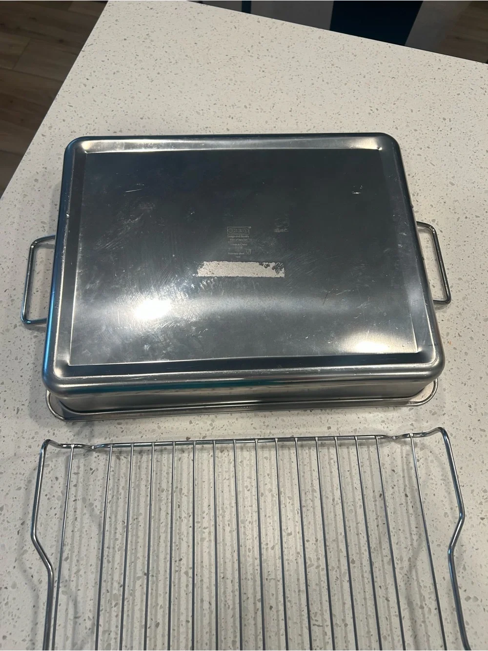 IKEA Stainless Roasting Pan with Removable Rack